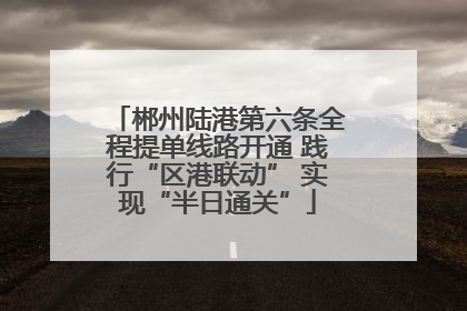 郴州陆港第六条全程提单线路开通 践行“区港联动” 实现“半日通关”