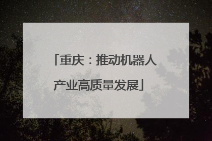 重庆：推动机器人产业高质量发展