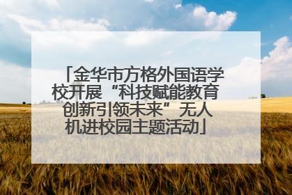 金华市方格外国语学校开展“科技赋能教育 创新引领未来”无人机进校园主题活动