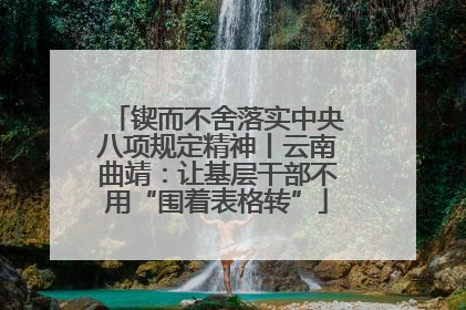 锲而不舍落实中央八项规定精神丨云南曲靖：让基层干部不用“围着表格转”