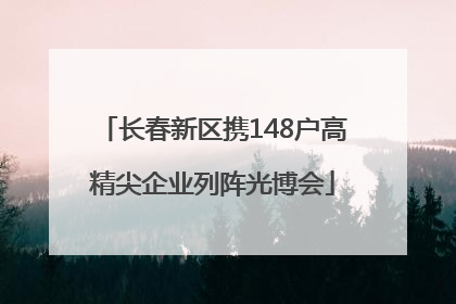 长春新区携148户高精尖企业列阵光博会