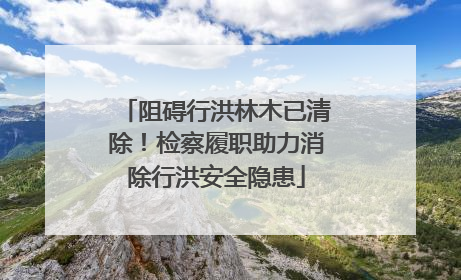 阻碍行洪林木已清除！检察履职助力消除行洪安全隐患