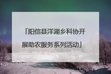 阳信县洋湖乡科协开展助农服务系列活动