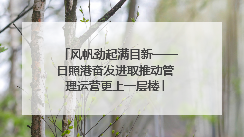 风帆劲起满目新——日照港奋发进取推动管理运营更上一层楼