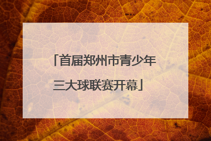 首届郑州市青少年三大球联赛开幕
