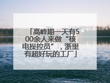 高峰期一天有500余人来做“核电操控员”，浙里有超好玩的工厂