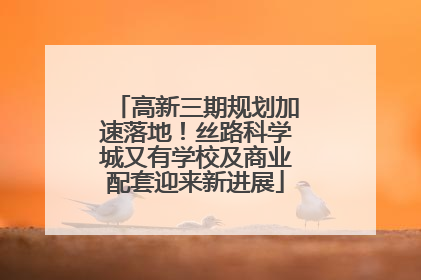 高新三期规划加速落地！丝路科学城又有学校及商业配套迎来新进展