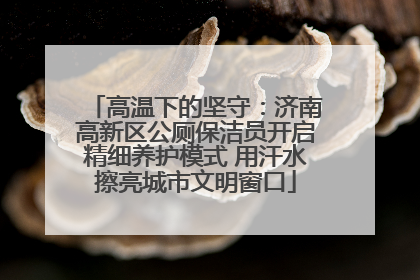 高温下的坚守：济南高新区公厕保洁员开启精细养护模式 用汗水擦亮城市文明窗口