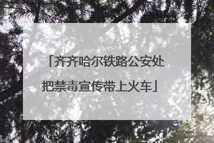 齐齐哈尔铁路公安处把禁毒宣传带上火车