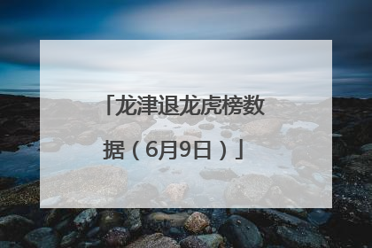 龙津退龙虎榜数据（6月9日）