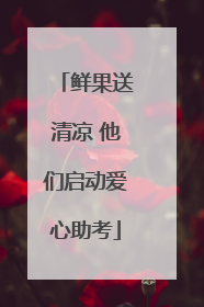 鲜果送清凉 他们启动爱心助考