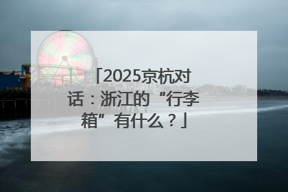 2025京杭对话：浙江的“行李箱”有什么？