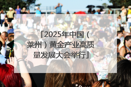 2025年中国（莱州）黄金产业高质量发展大会举行