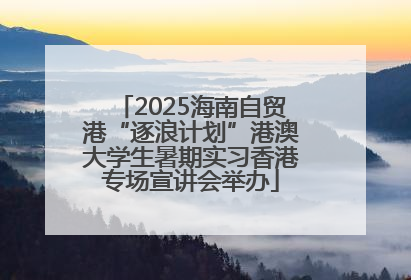 2025海南自贸港“逐浪计划”港澳大学生暑期实习香港专场宣讲会举办