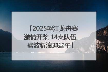 2025望江龙舟赛激情开桨 14支队伍劈波斩浪迎端午