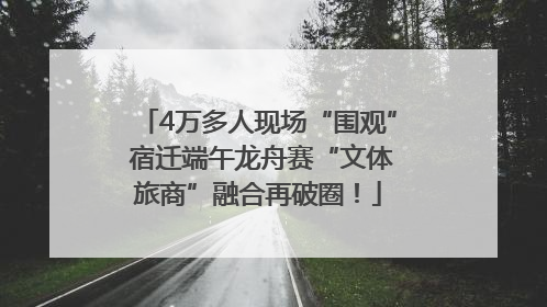 4万多人现场“围观” 宿迁端午龙舟赛“文体旅商”融合再破圈！