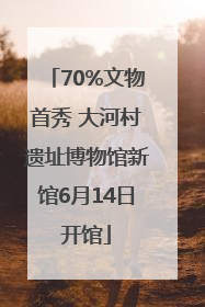 70%文物首秀 大河村遗址博物馆新馆6月14日开馆