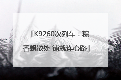 K9260次列车：粽香飘散处 铺就连心路